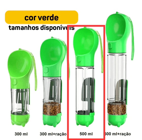 4PAWS BOTTLE - GARRAFA PORTÁTIL 4 EM 1 - Cattus Shop