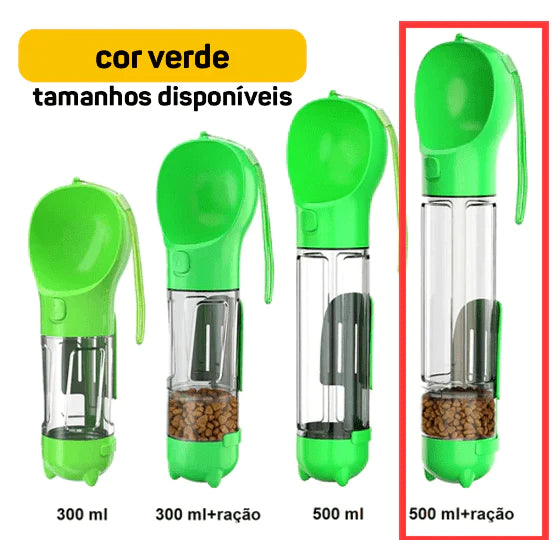 4PAWS BOTTLE - GARRAFA PORTÁTIL 4 EM 1 - Cattus Shop