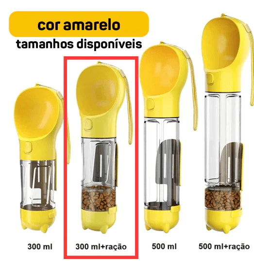 4PAWS BOTTLE - GARRAFA PORTÁTIL 4 EM 1 - Cattus Shop