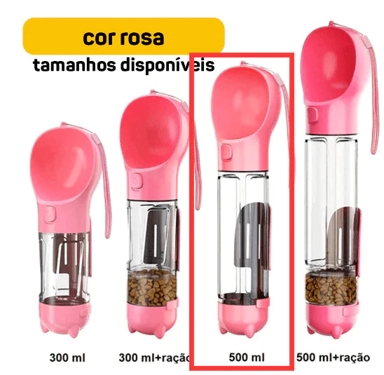4PAWS BOTTLE - GARRAFA PORTÁTIL 4 EM 1 - Cattus Shop