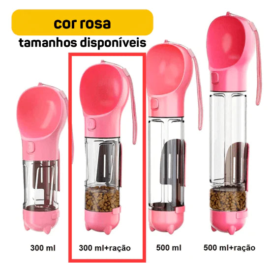 4PAWS BOTTLE - GARRAFA PORTÁTIL 4 EM 1 - Cattus Shop