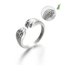 Anel de Abraço com Estampa de Pata