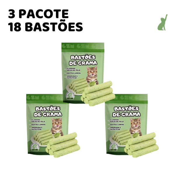Bastões de Grama Comestíveis para Gatos