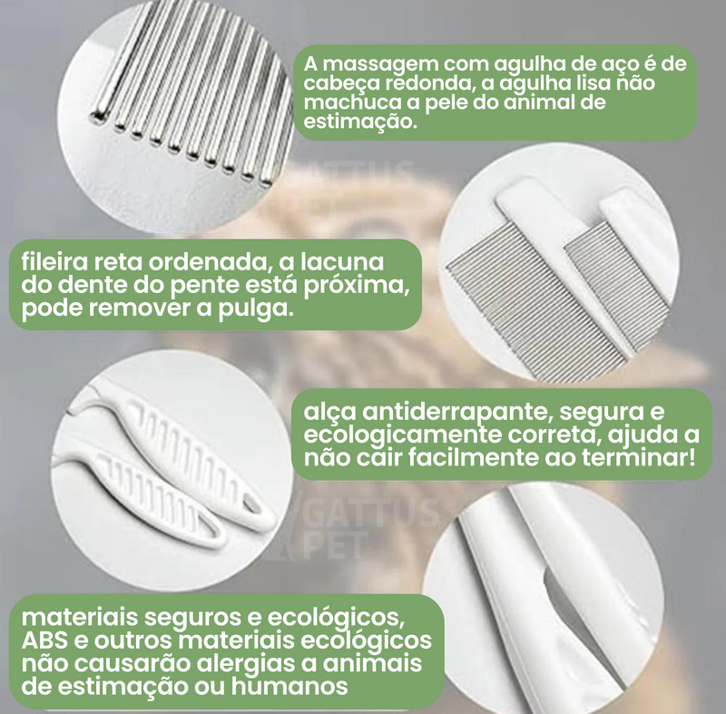 Escova pente fino para Pet
