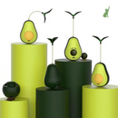 Brinquedo de Abacate 3 em 1 para Gatos